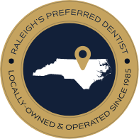 Raleigh's preferred dentist locally owned and operated since 1985 badge