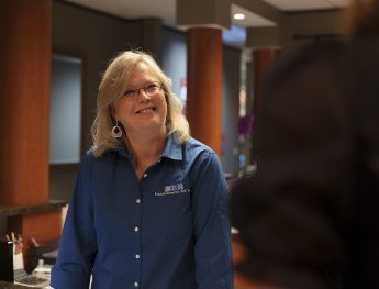 a woman pleased with her service in Austin