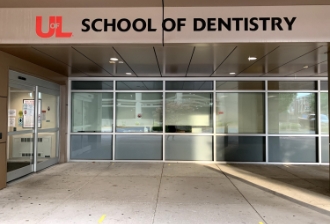 Entrance of dental school building