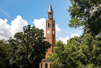Clock tower of dental school building